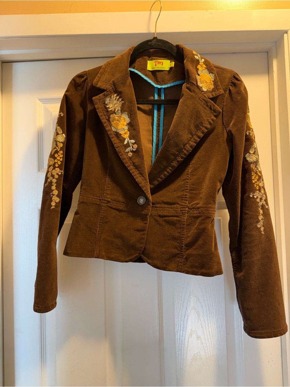 Women’s brown corduroy bolero jacket